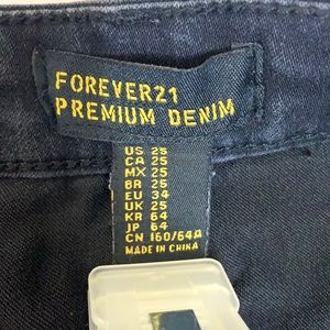Forever 21 Premium Denim Black Label Black Jeans Pencil Skirt Size 25